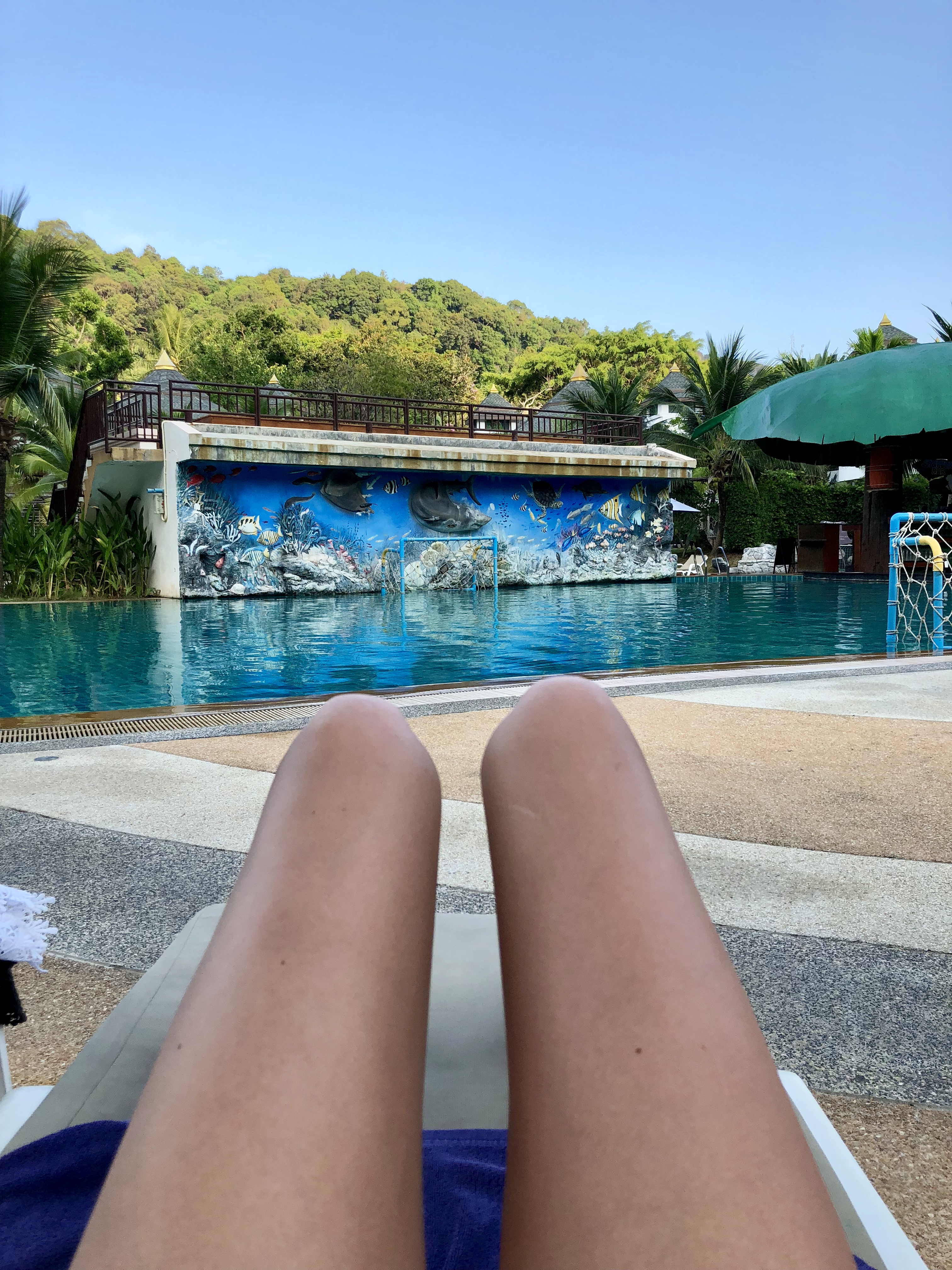 Chilling by the pool in Krabi Resort 