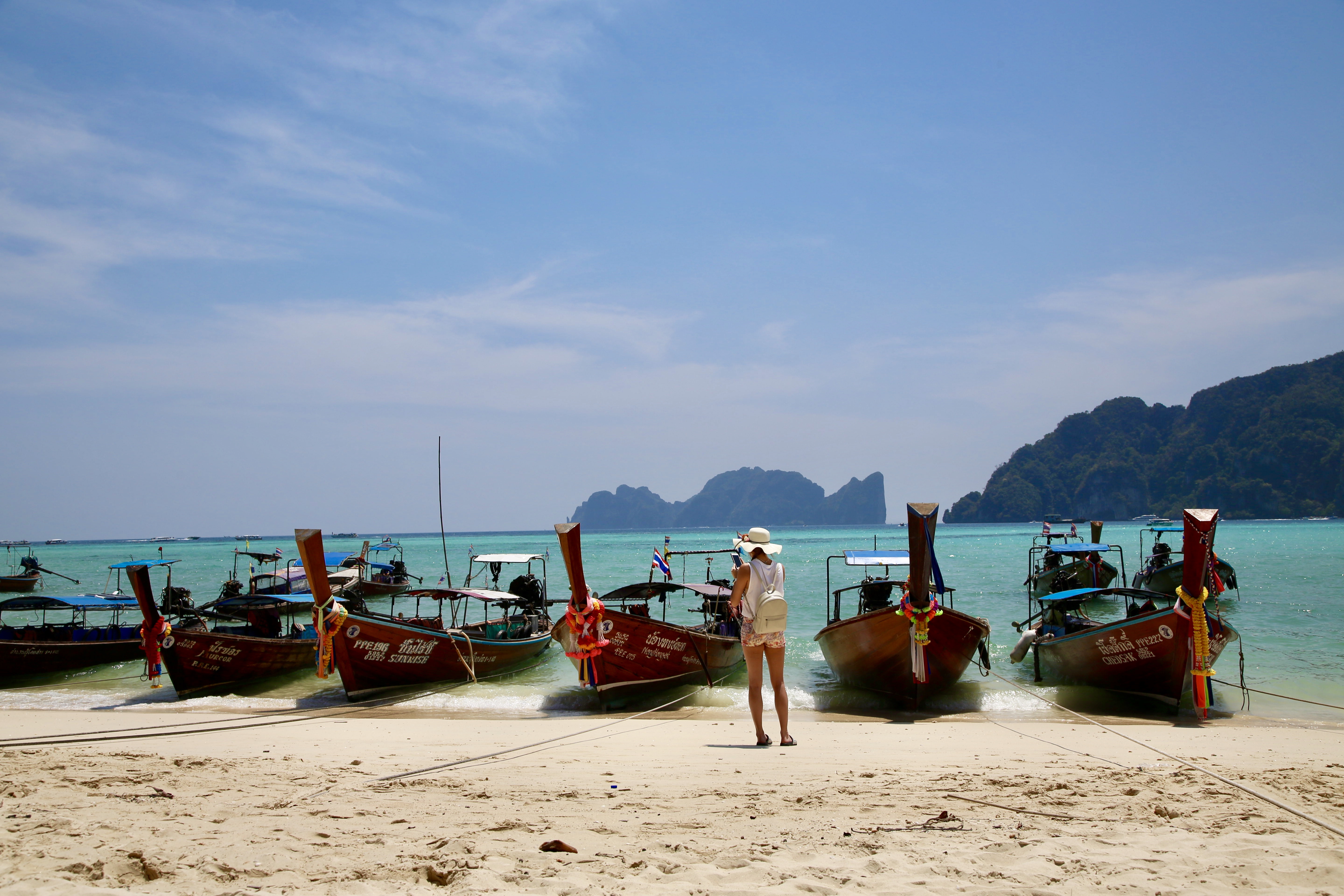 Longtail boats in Phi Phi Island