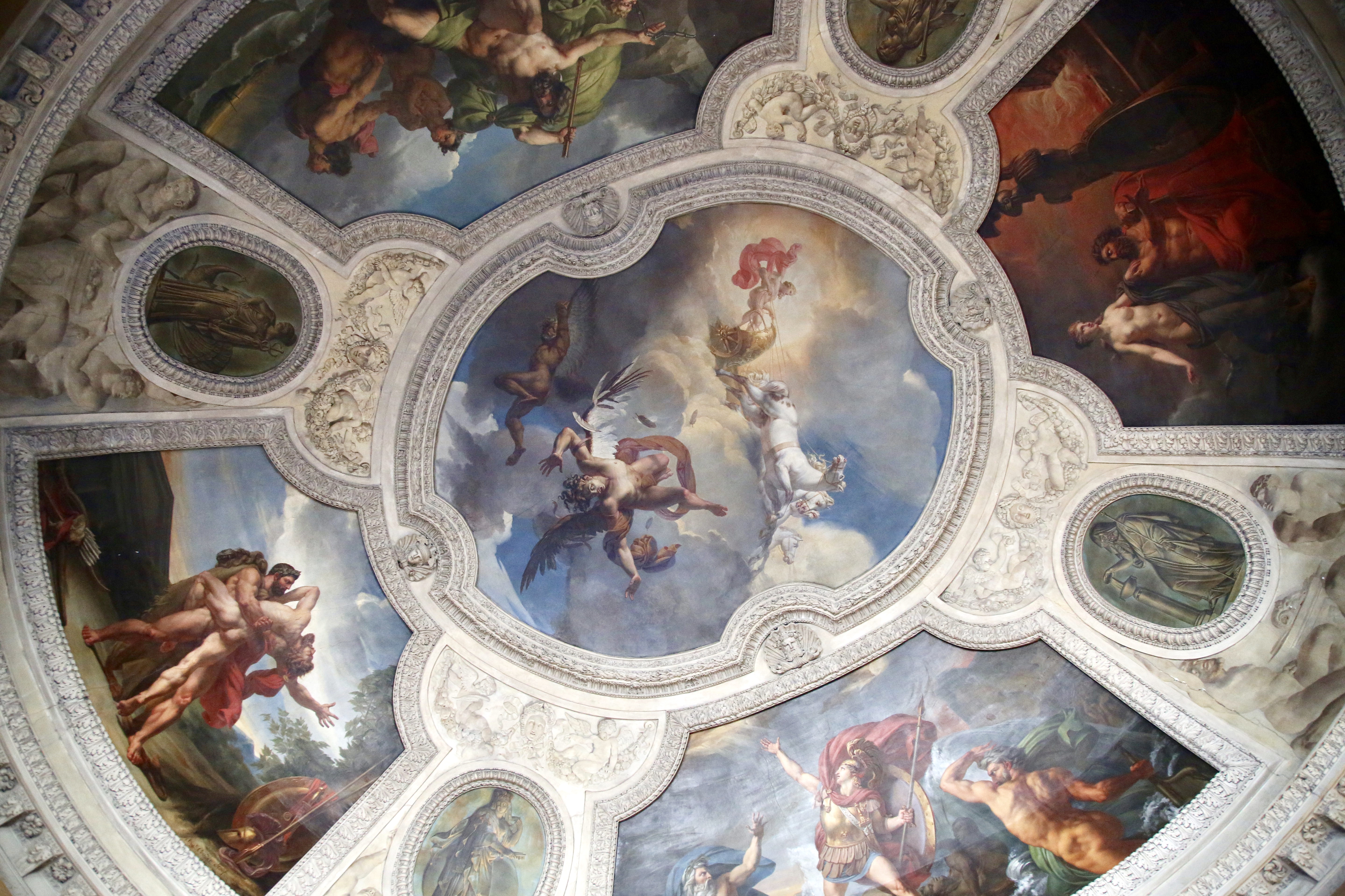 Ceiling painting in Louvre
