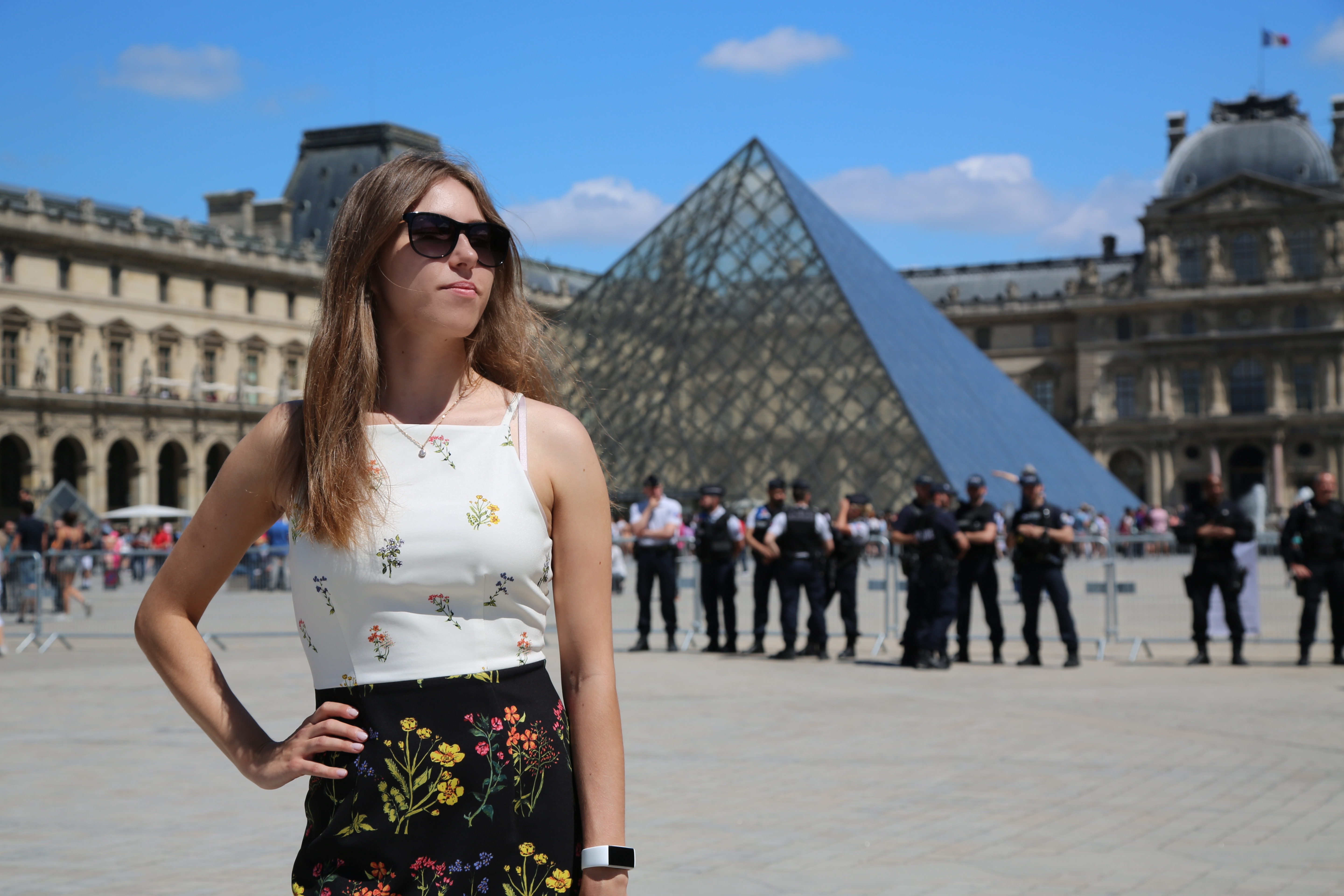 Me in Louvre with Paris cops